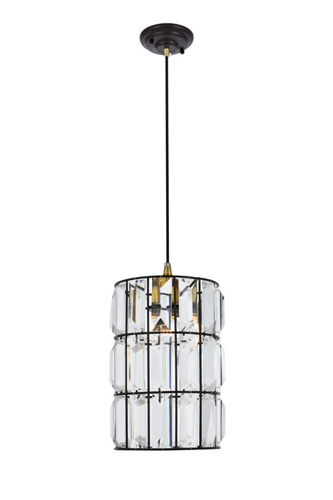 Blair 1-Light Pendant in Oil Rubbed Bronze with Clear Royal Cut Crystal