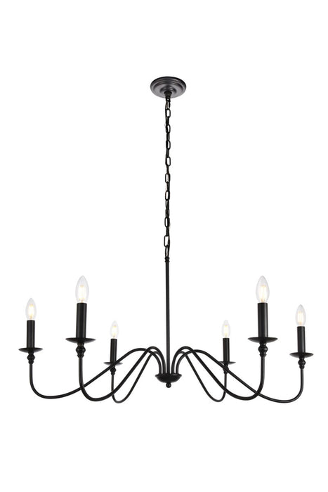 Rohan 6-Light Chandelier in Matte Black