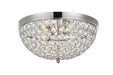 Taye 3-Light Flush Mount in Chrome with Clear Royal Cut Crystal