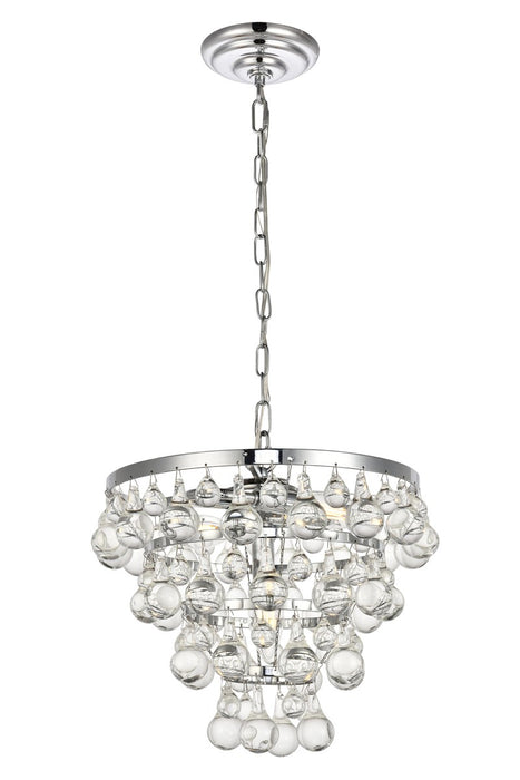 Kora 3-Light Pendant in Chrome with Clear Royal Cut Crystal