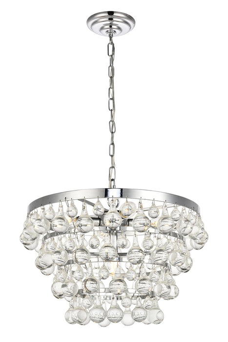 Kora 5-Light Pendant in Chrome with Clear Royal Cut Crystal