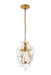 Kirin 1-Light Pendant in Brass with Clear royal cut Crystal