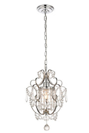 Kirin 1-Light Pendant in Chrome with Clear Royal Cut Crystal