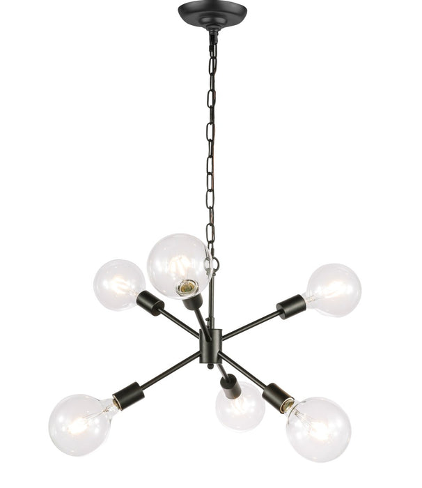 Nolan 6-Light Pendant in Black