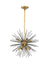 Timber 8-Light Pendant in Brass & Black