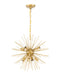 Timber 8-Light Pendant in Brass