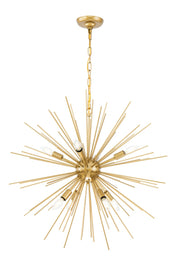 Timber 8-Light Pendant in Brass