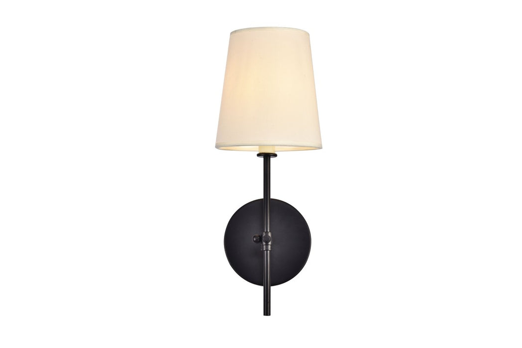 Mel 1-Light Wall Sconce in Black