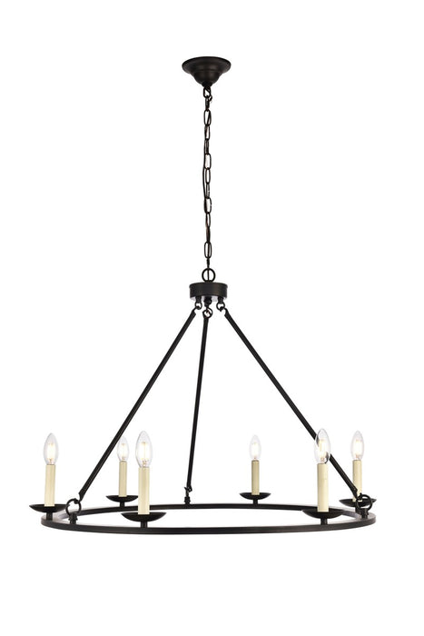 Maine 6-Light Chandelier in Black