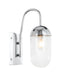 Kace 1-Light Wall Sconce in Chrome & Clear Glass