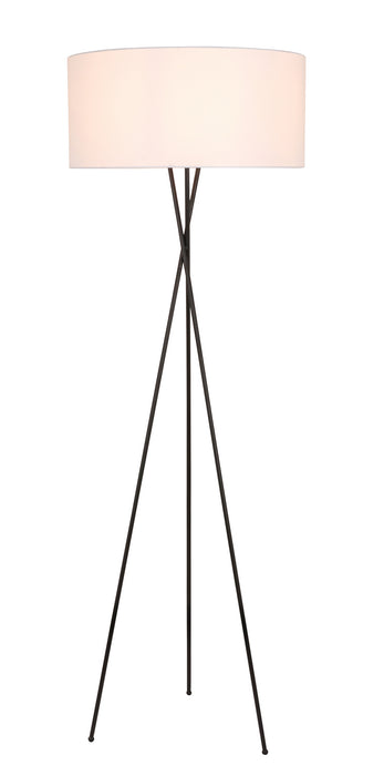 Cason 1-Light Table Lamp in Black & White Shade