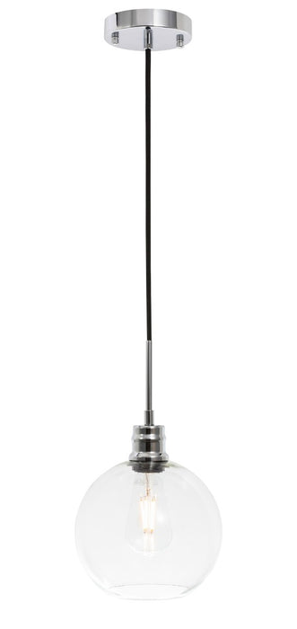 Emett 1-Light Pendant in Chrome & Clear Glass