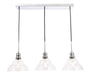 Clive 3-Light Pendant in Chrome & Clear Seeded Glass