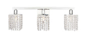 Phineas 3-Light Wall Sconce in Chrome & Clear Crystals with Clear Royal Cut Crystal