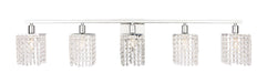Phineas 5-Light Wall Sconce in Chrome & Clear Crystals with Clear Royal Cut Crystal