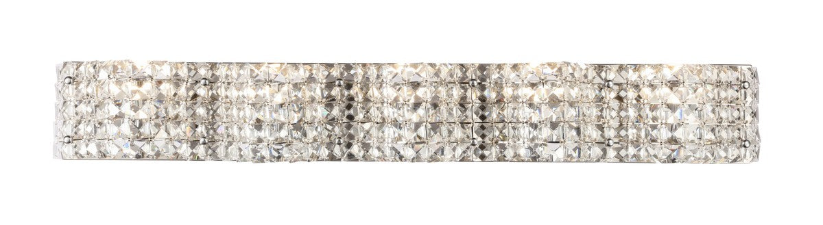 Ollie 5-Light Wall Sconce in Chrome & Clear Crystals with Clear Royal Cut Crystal