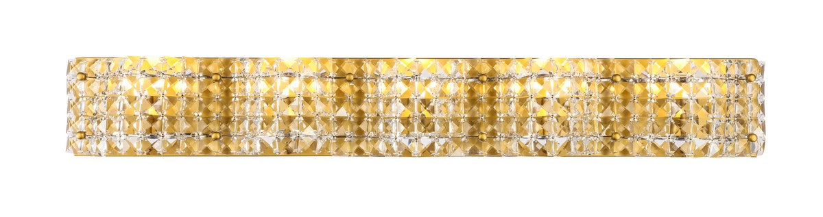 Ollie 5-Light Wall Sconce in Brass & Clear Crystals with Clear Royal Cut Crystal