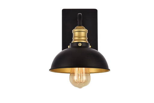 Anders 1-Light Wall Sconce in Black & Brass