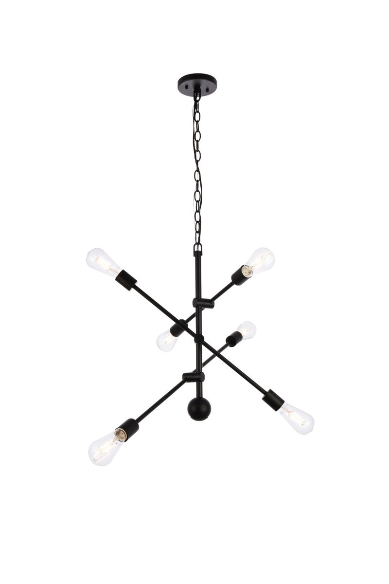 Axel 6-Light Pendant in Black