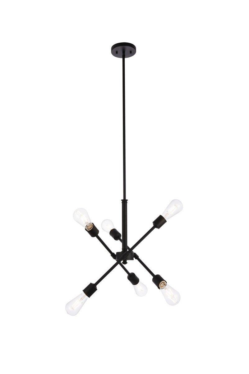 Axel 6-Light Pendant in Black