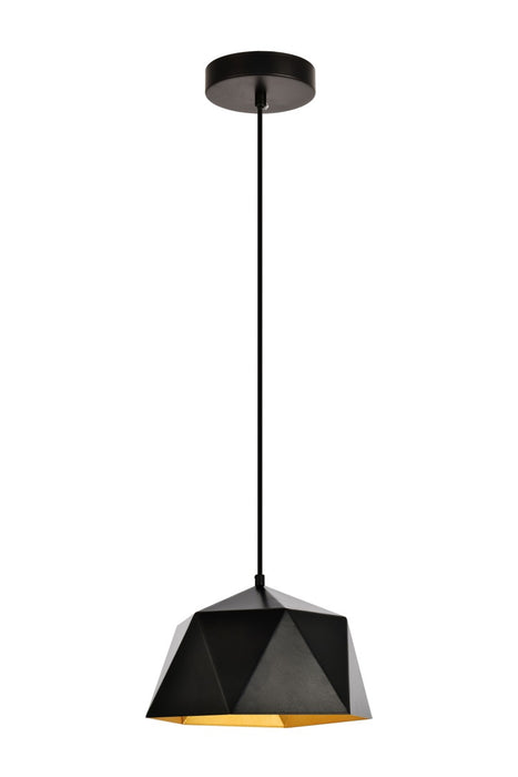 Arden 1-Light Pendant in White & Golden Inside