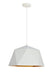 Arden 1-Light Pendant in White & Golden Inside
