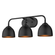 Three Light Bath Vanity in Matte Black