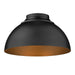 Three Light Flush Mount in Matte Black