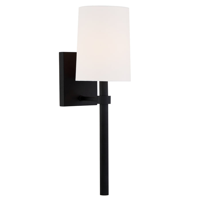 Bromley One Light Wall Mount in Black Forged
