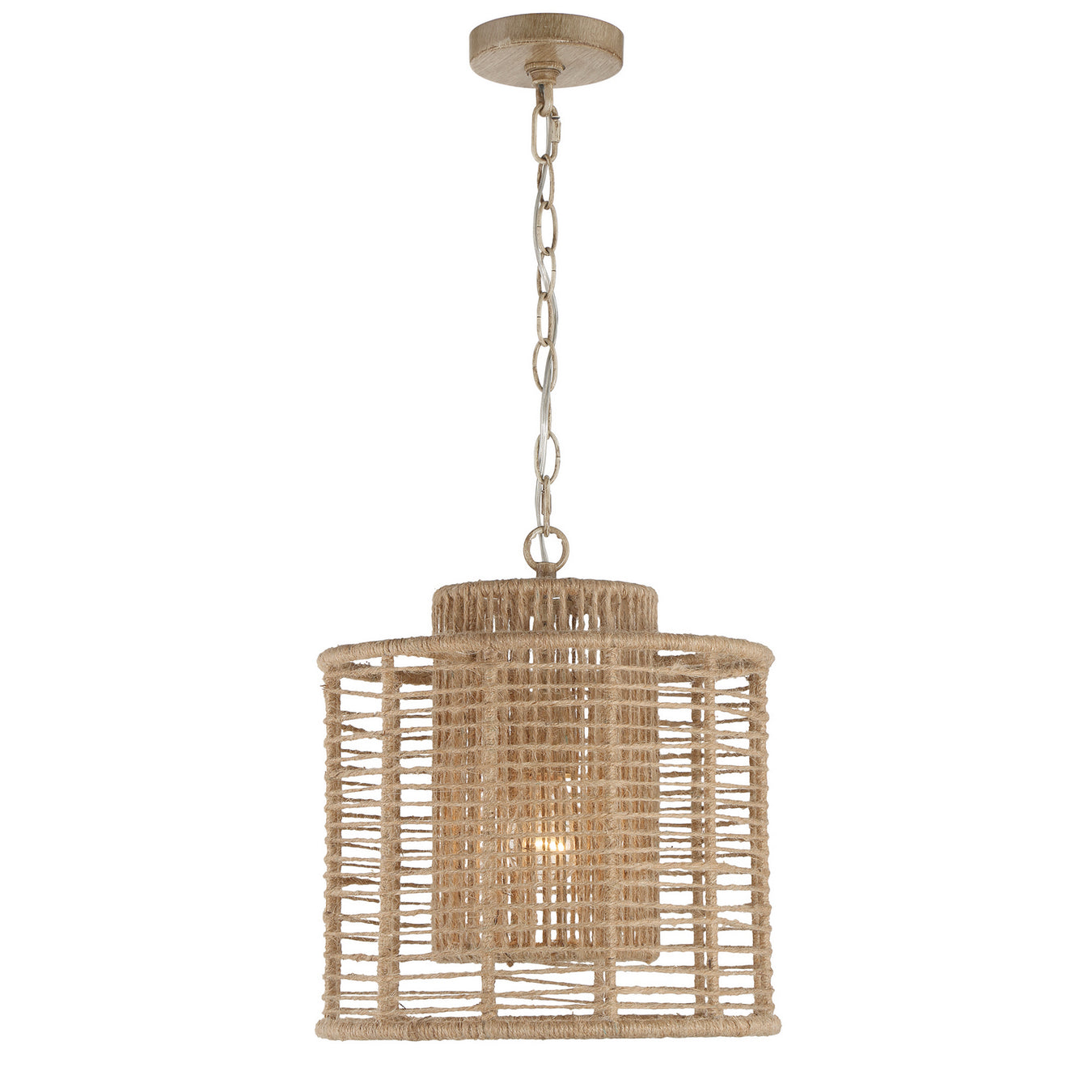 Jayna One Light Pendant in Burnished Silver