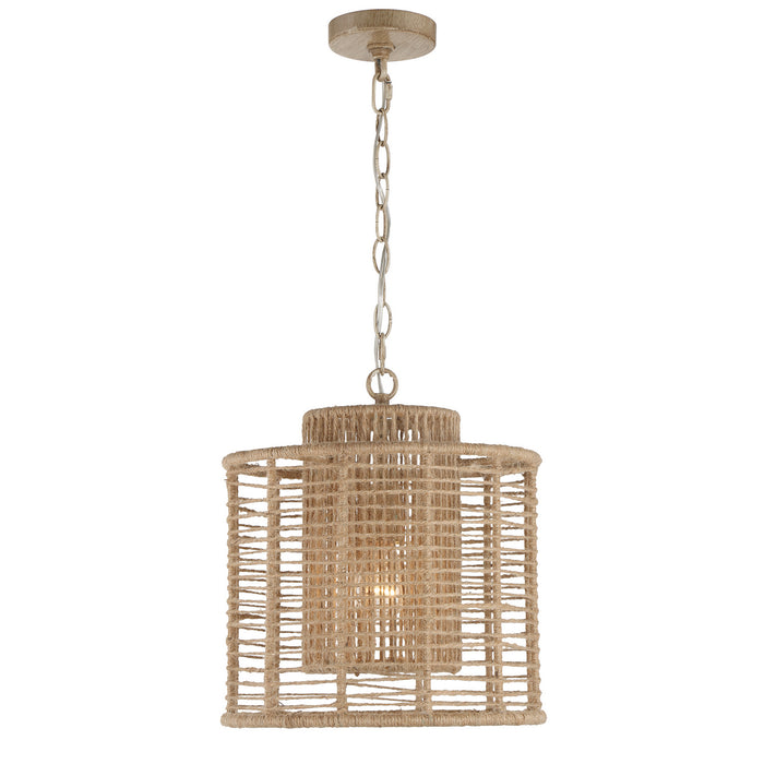 Jayna One Light Pendant in Burnished Silver