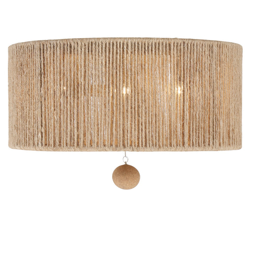 Jessa Three Light Ceiling Mount in Burnished Silver