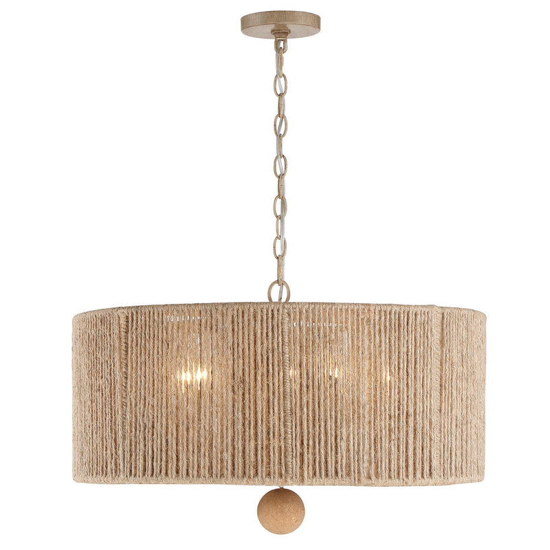 Jessa Five Light Pendant in Burnished Silver