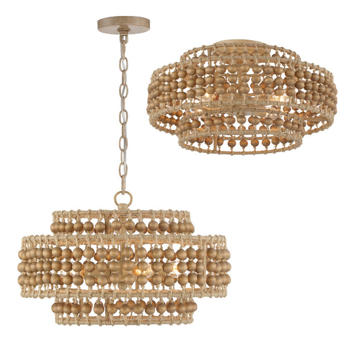 Silas Three Light Chandelier in Burnished Silver