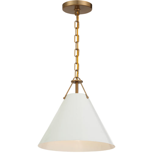 Xavier One Light Pendant in Vibrant Gold
