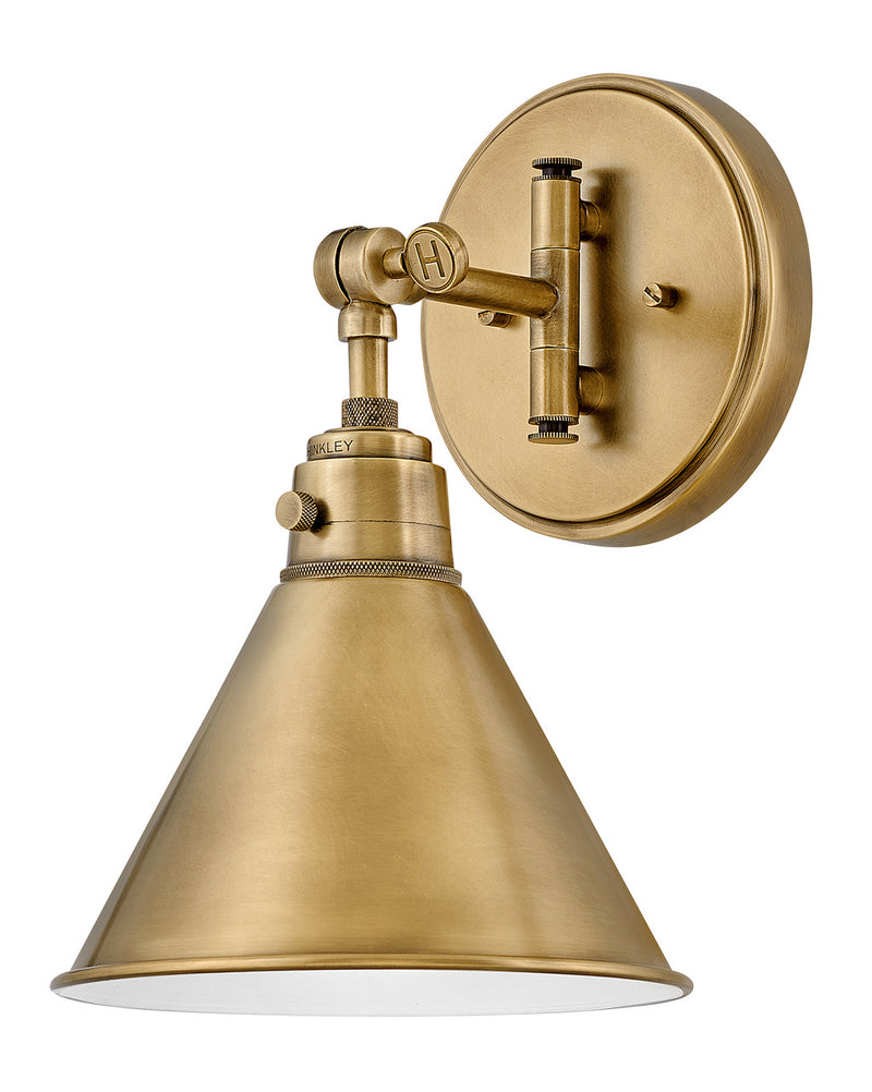 Arti Small Single Light Sconce in Heritage Brass