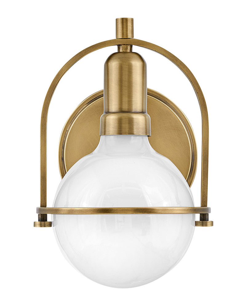 Somerset Single Light Vanity in Heritage Brass