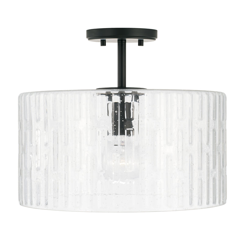 Emerson One Light Semi-Flush Mount in Matte Black