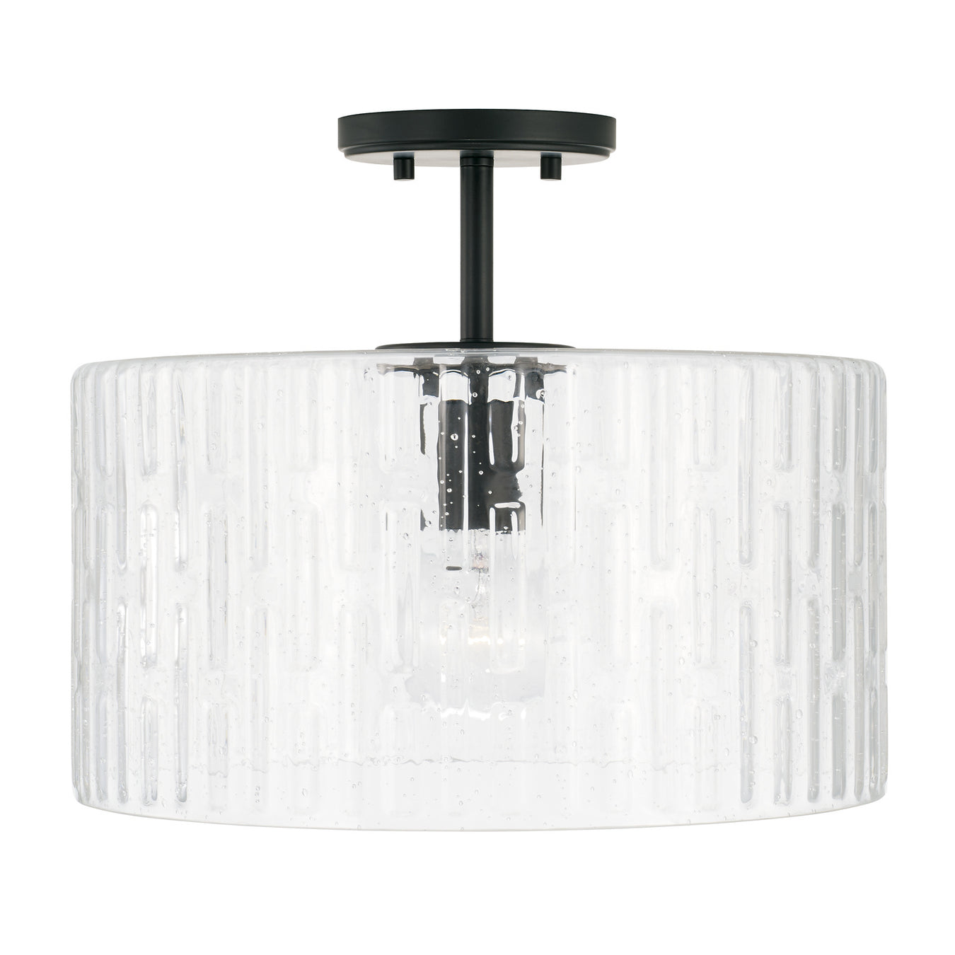 Emerson One Light Semi-Flush Mount in Matte Black