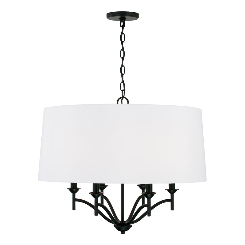 Peyton Six Light Pendant in Matte Black