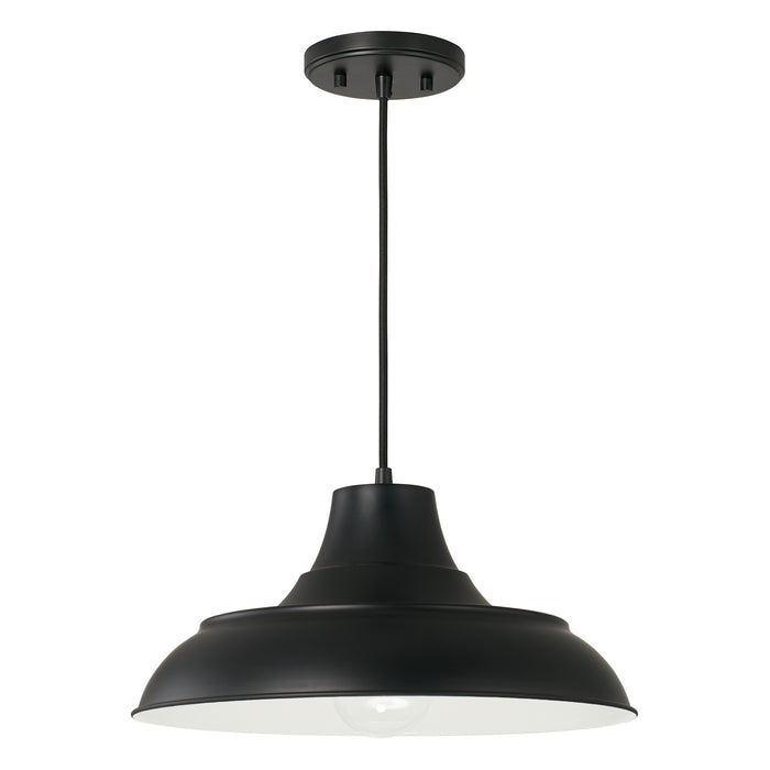 Jones One Light Pendant in Matte Black