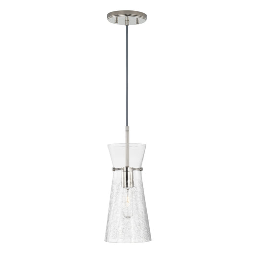 Mila One Light Pendant in Polished Nickel