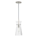 Mila One Light Pendant in Polished Nickel