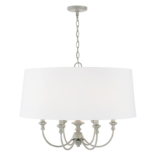 Penelope Six Light Pendant in Painted Grey