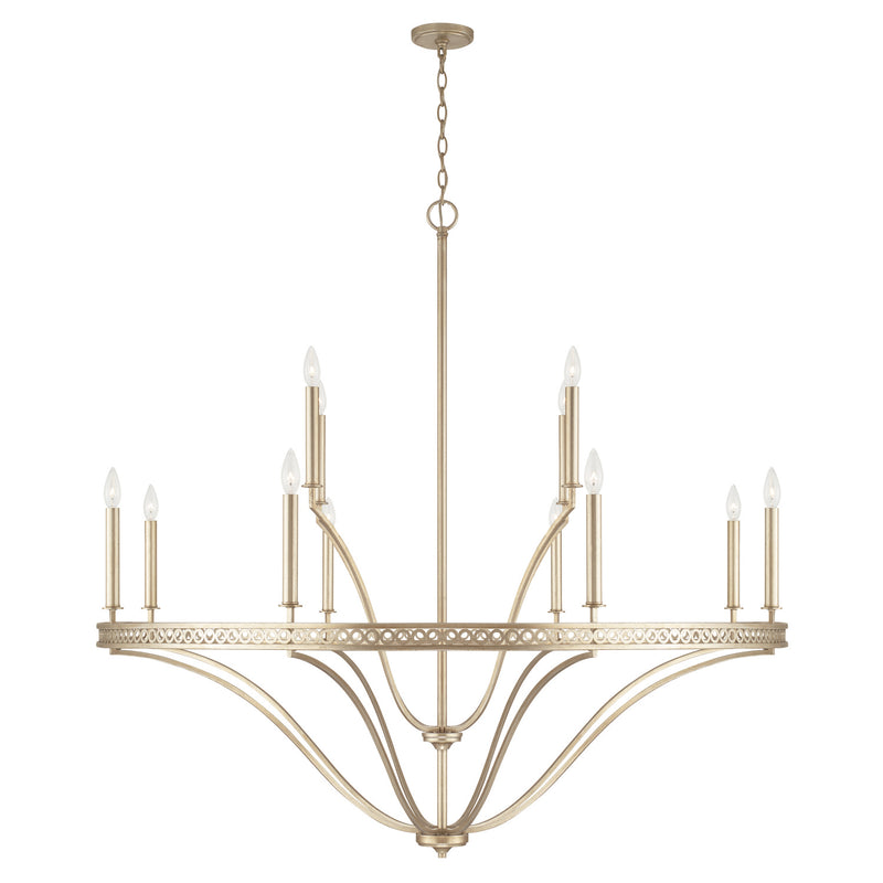 Isabella 12 Light Chandelier in Winter Gold
