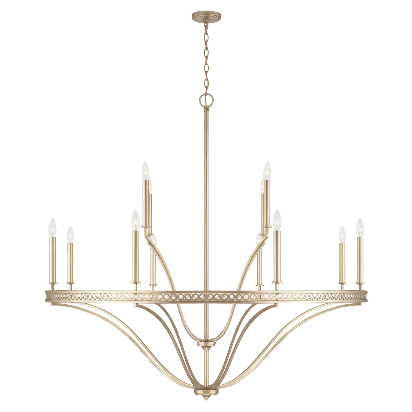 Isabella 12 Light Chandelier in Winter Gold