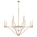 Isabella 12 Light Chandelier in Winter Gold