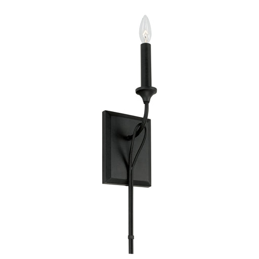 Bentley One Light Wall Sconce in Black Iron