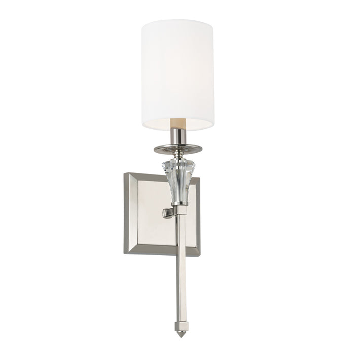 Laurent One Light Wall Sconce in Polished Nickel