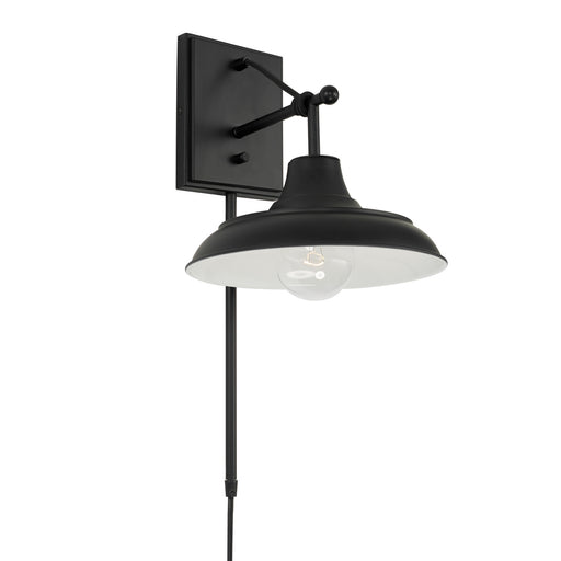 Jones One Light Wall Sconce in Matte Black